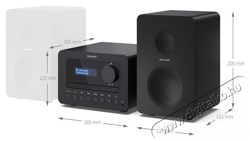 SHARP XL-B514(BK) Tokyo FM bluetooth mikrohifi rendszer fekete fa hangsz&oacute;r&oacute;kkal Audio-Video / Hifi / Multim&eacute;dia - Hifi - Sztere&oacute; - Mikro-, mini hifi rendszer - 494543