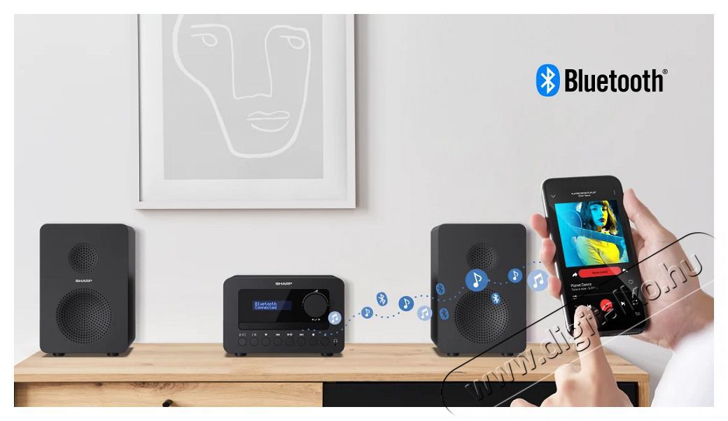 SHARP XL-B514(BK) Tokyo FM bluetooth mikrohifi rendszer fekete fa hangsz&oacute;r&oacute;kkal Audio-Video / Hifi / Multim&eacute;dia - Hifi - Sztere&oacute; - Mikro-, mini hifi rendszer - 494543