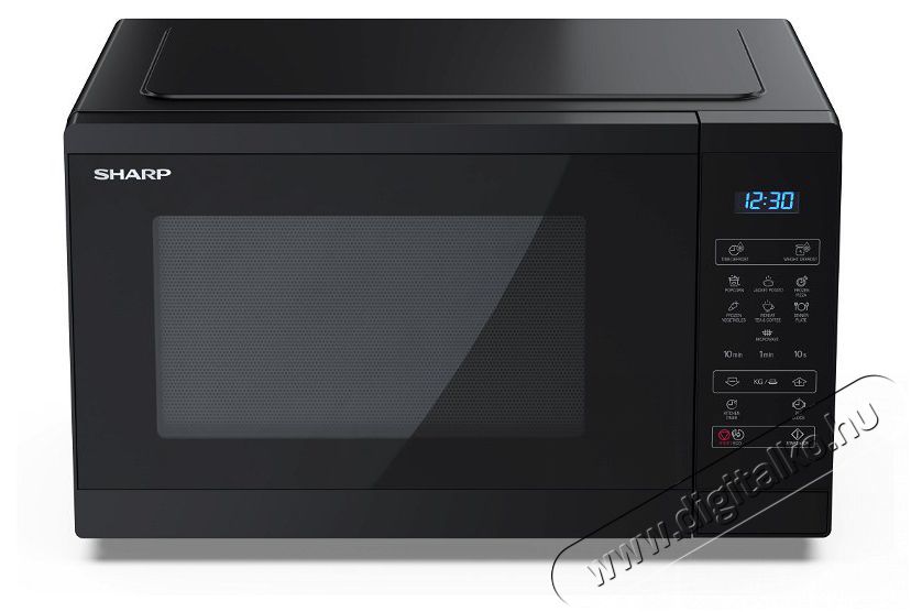 SHARP YC-MS252AE-B 25L, digit&aacute;lis mikrohull&aacute;m&uacute; s&uuml;tő, fekete Konyhai term&eacute;kek - Mikrohull&aacute;m&uacute; s&uuml;tő - Mikrohull&aacute;m&uacute; s&uuml;tő (szabadon&aacute;ll&oacute;) - 495979
