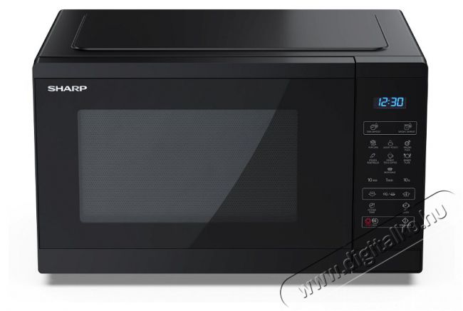 SHARP YC-MS252AE-B 25L, digit&aacute;lis mikrohull&aacute;m&uacute; s&uuml;tő, fekete Konyhai term&eacute;kek - Mikrohull&aacute;m&uacute; s&uuml;tő - Mikrohull&aacute;m&uacute; s&uuml;tő (szabadon&aacute;ll&oacute;) - 495979