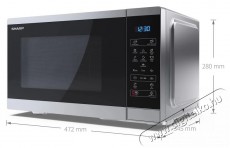 SHARP YC-MS252AE-S 25L, digit&aacute;lis mikrohull&aacute;m&uacute; s&uuml;tő, ez&uuml;st/fekete Konyhai term&eacute;kek - Mikrohull&aacute;m&uacute; s&uuml;tő - Mikrohull&aacute;m&uacute; s&uuml;tő (szabadon&aacute;ll&oacute;) - 495980