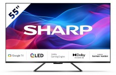 SHARP 55GR8265E 139cm-es 4K UHD 144Hz QLED Google TV harman/kardon hangsz&oacute;r&oacute;kkal Telev&iacute;zi&oacute;k - LED telev&iacute;zi&oacute; - UHD 4K felbont&aacute;s&uacute; - 499836