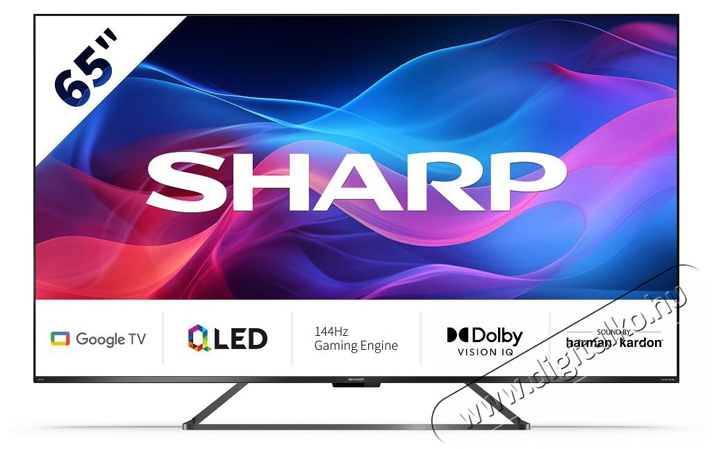 SHARP 65GR8265E 164cm-es 4K UHD 144Hz QLED Google TV harman/kardon hangsz&oacute;r&oacute;kkal Telev&iacute;zi&oacute;k - LED telev&iacute;zi&oacute; - UHD 4K felbont&aacute;s&uacute; - 499837