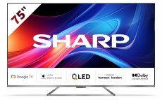 SHARP 75GP7265E 189cm-es 4K UHD QLED Google TV Harman/Kardon hangsz&oacute;r&oacute;kkal Telev&iacute;zi&oacute;k - LED telev&iacute;zi&oacute; - UHD 4K felbont&aacute;s&uacute; - 499838