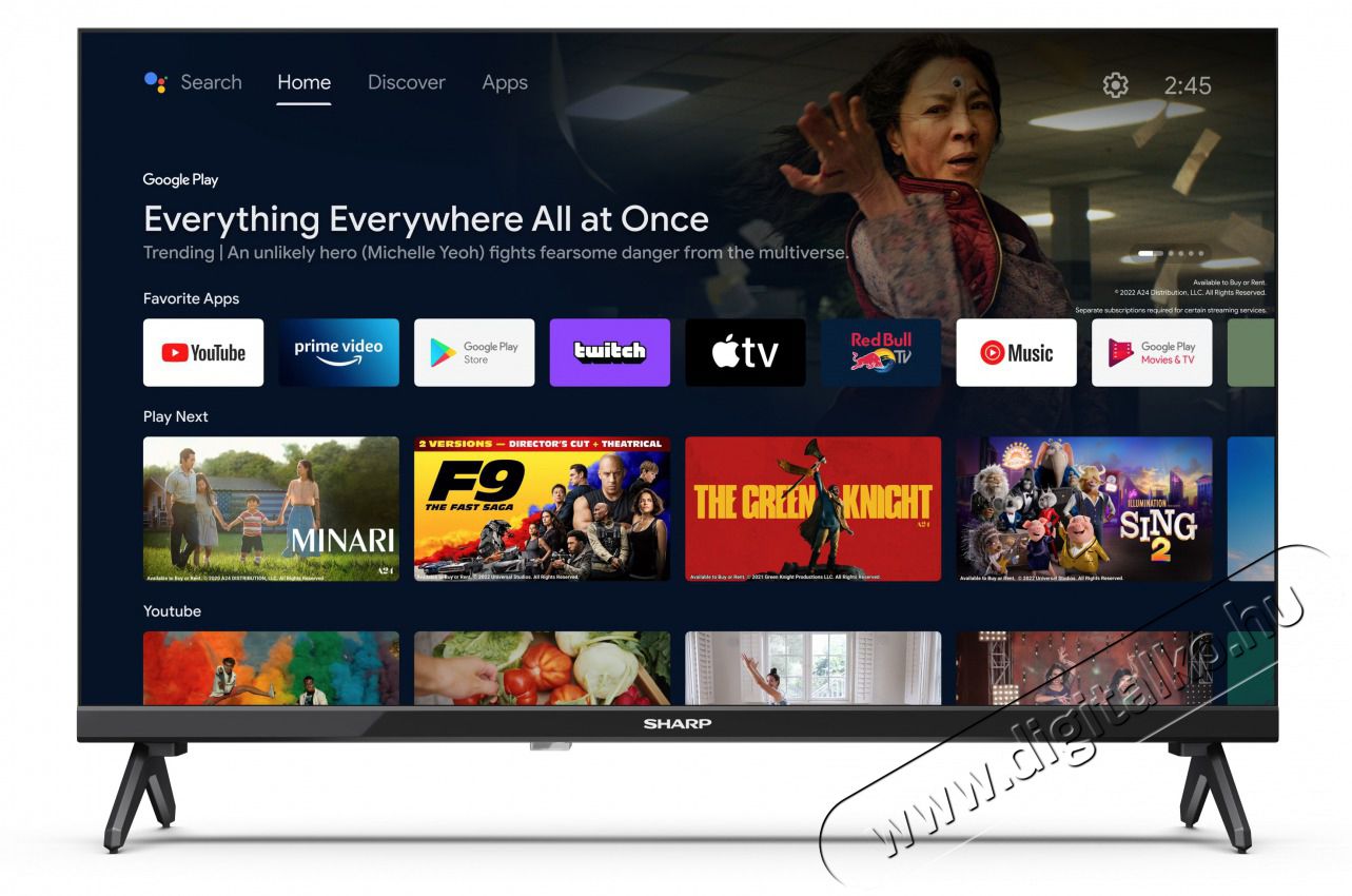 SHARP 24FH2EA 60cm-es HD Android LED TV Telev&iacute;zi&oacute;k - LED telev&iacute;zi&oacute; - 720p HD Ready felbont&aacute;s&uacute; - 501294