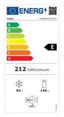 SHARP SJ-FBB02DTXLE-EU HŰTŐ ALULFAGYASZT&Oacute;S Konyhai term&eacute;kek - Hűtő, fagyaszt&oacute; (szabadon&aacute;ll&oacute;) - Alulfagyaszt&oacute;s kombin&aacute;lt hűtő - 502884