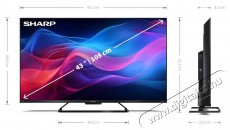 SHARP 43GR8265E 108cm-es 4K UHD 144Hz QLED Google TV Telev&iacute;zi&oacute;k - LED telev&iacute;zi&oacute; - UHD 4K felbont&aacute;s&uacute; - 500995