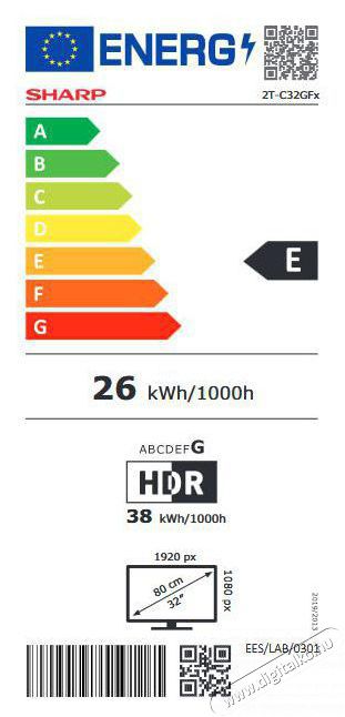 SHARP 32GF3265E 81cm-es Full HD QLED Google TV Telev&iacute;zi&oacute;k - LED telev&iacute;zi&oacute; - 1080p Full HD felbont&aacute;s&uacute; - 500997