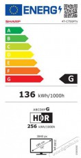 SHARP 75GP7265E 189cm-es 4K UHD QLED Google TV Harman/Kardon hangsz&oacute;r&oacute;kkal Telev&iacute;zi&oacute;k - LED telev&iacute;zi&oacute; - UHD 4K felbont&aacute;s&uacute; - 499838