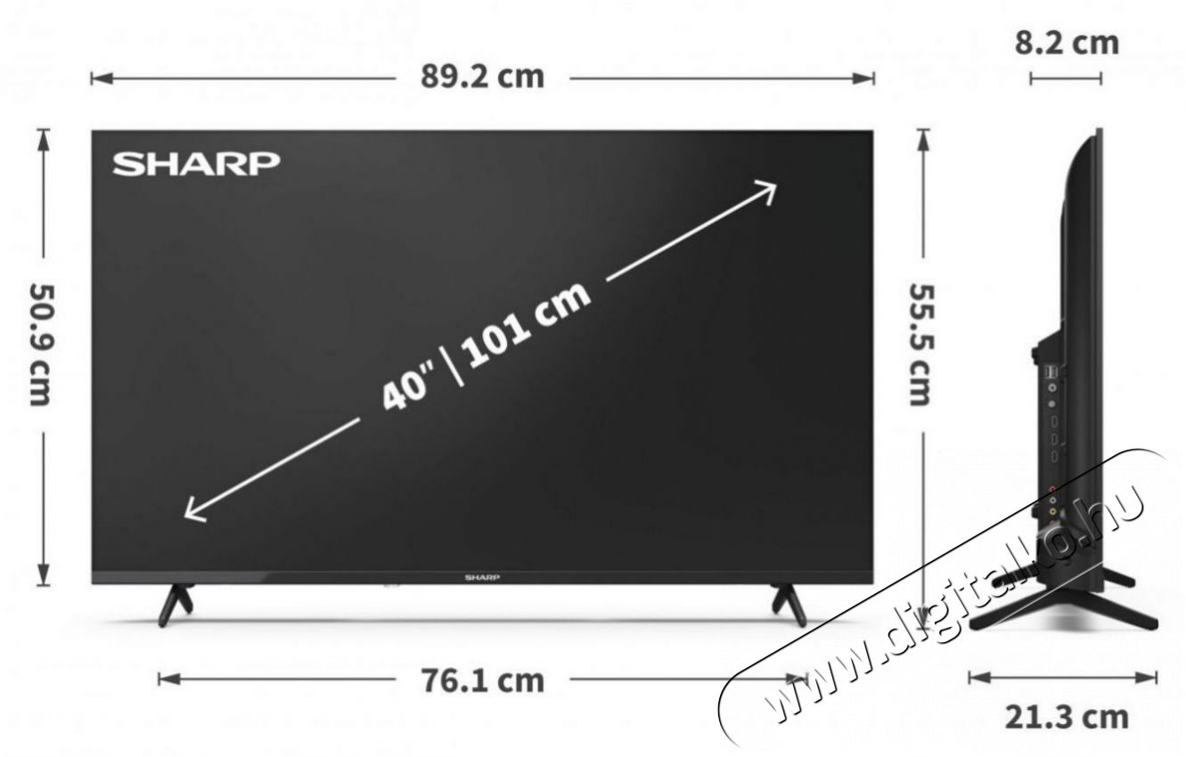 SHARP 40HA1205E 101cm-es Full HD LED TV Telev&iacute;zi&oacute;k - LED telev&iacute;zi&oacute; - 1080p Full HD felbont&aacute;s&uacute; - 505448