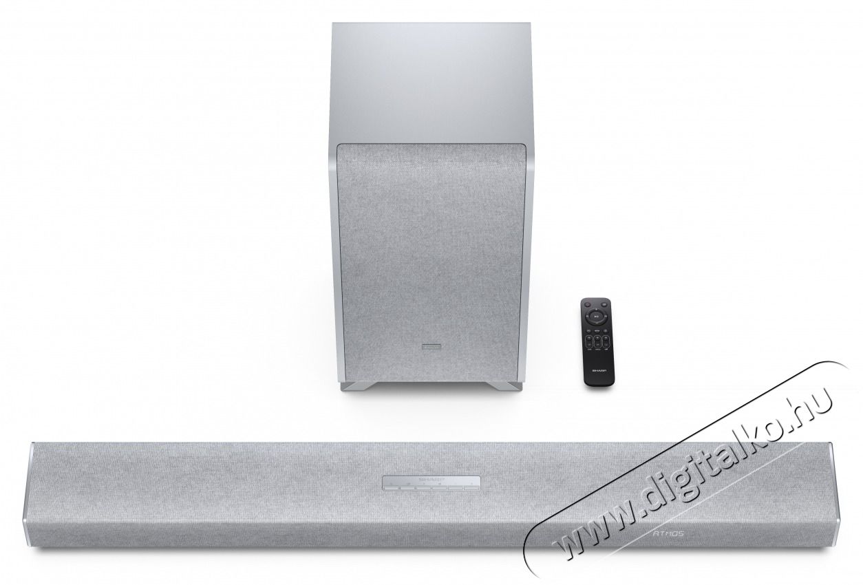SHARP Q HT-SBW53121(SL) 3.1.2 Dolby Atmos / DTS:X hangprojektor vezet&eacute;k n&eacute;lk&uuml;li m&eacute;lynyom&oacute;val ez&uuml;st Audio-Video / Hifi / Multim&eacute;dia - Hangprojektor / soundbar - M&eacute;lyl&aacute;d&aacute;val - 505450