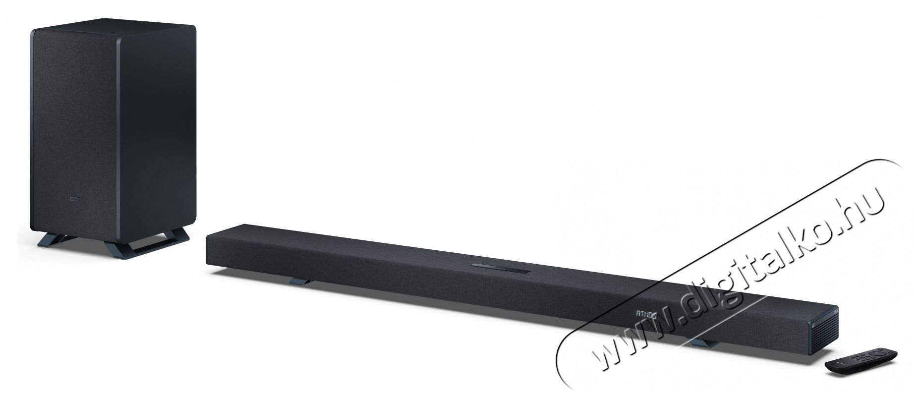 SHARP Q HT-SBW55121(BK) 5.1.2 Dolby Atmos / DTS:X hangprojektor vezet&eacute;k n&eacute;lk&uuml;li m&eacute;lynyom&oacute;val fekete Audio-Video / Hifi / Multim&eacute;dia - Hangprojektor / soundbar - M&eacute;lyl&aacute;d&aacute;val - 505451