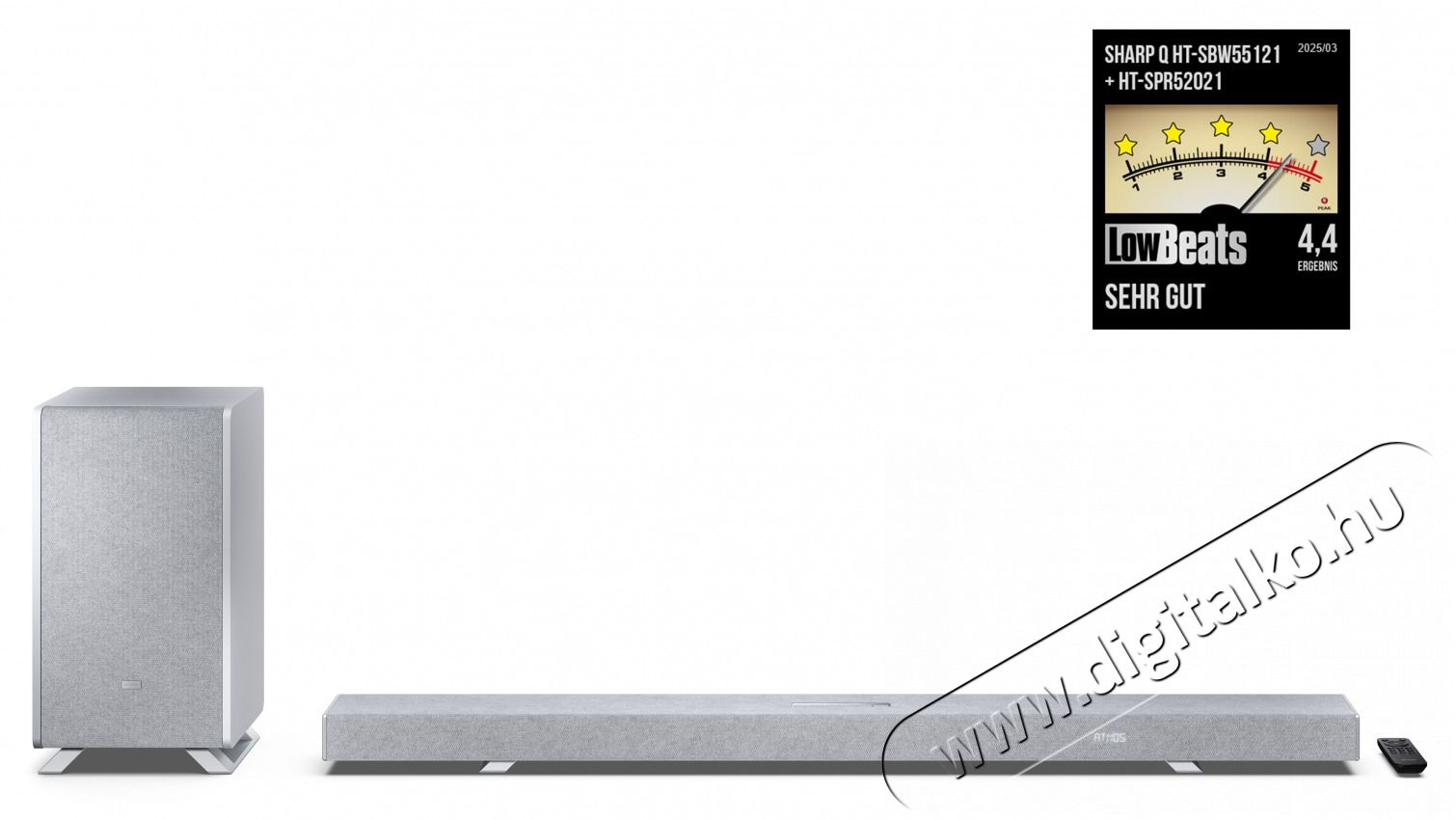 SHARP Q HT-SBW55121(SL) 5.1.2 Dolby Atmos / DTS:X hangprojektor vezet&eacute;k n&eacute;lk&uuml;li m&eacute;lynyom&oacute;val ez&uuml;st Audio-Video / Hifi / Multim&eacute;dia - Hangprojektor / soundbar - M&eacute;lyl&aacute;d&aacute;val - 505452