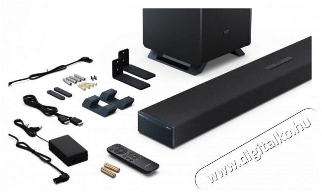 SHARP Q HT-SBW53121(BK) 3.1.2 Dolby Atmos / DTS:X hangprojektor vezet&eacute;k n&eacute;lk&uuml;li m&eacute;lynyom&oacute;val fekete Audio-Video / Hifi / Multim&eacute;dia - Hangprojektor / soundbar - M&eacute;lyl&aacute;d&aacute;val - 505449