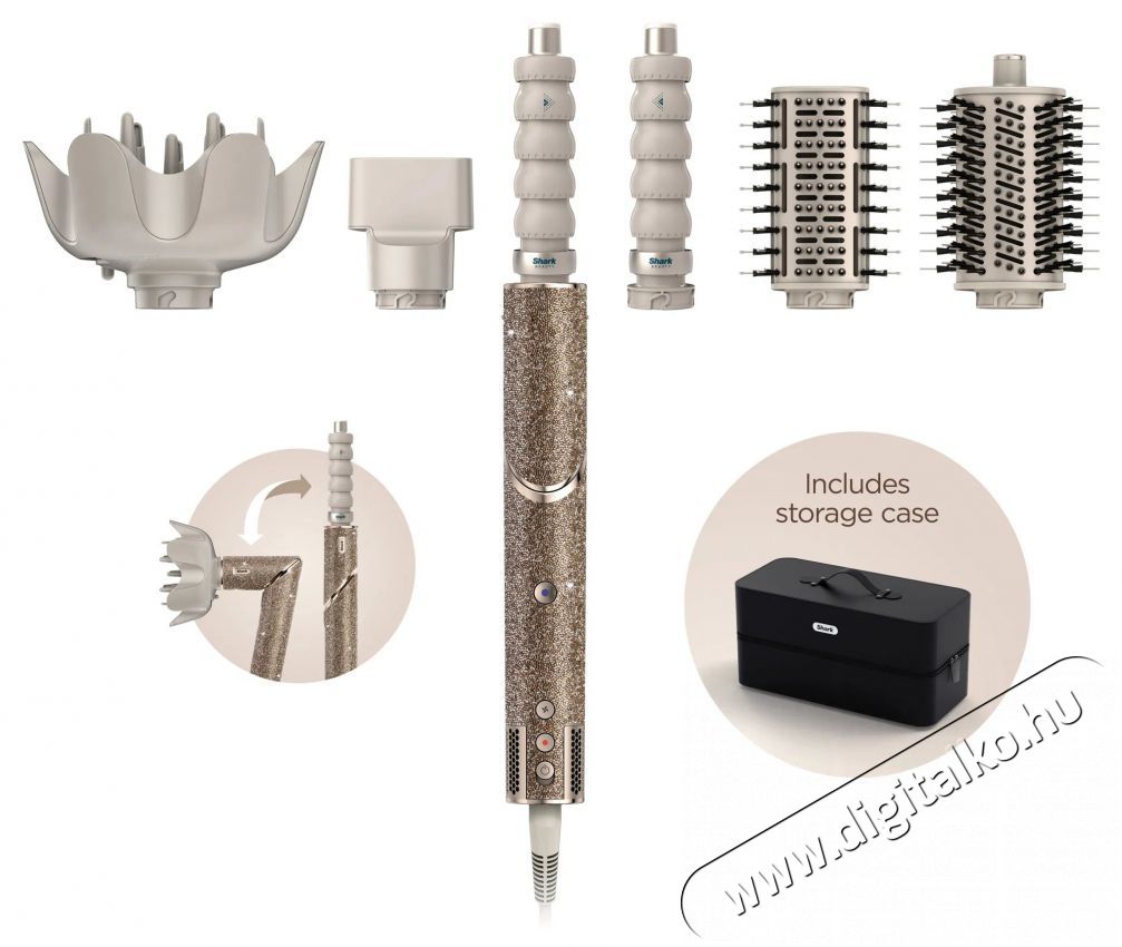 Shark HD446JSEU FlexStyle&reg; Sparkle 5in1 Sz&eacute;ps&eacute;g&aacute;pol&aacute;s / Eg&eacute;szs&eacute;g - Haj&aacute;pol&aacute;s - T&ouml;bbfunkci&oacute;s hajform&aacute;z&oacute; - 510682
