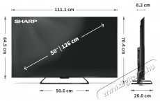 SHARP 50HR7265E 126cm-es 4K UHD 144Hz QLED Google TV Telev&iacute;zi&oacute;k - LED telev&iacute;zi&oacute; - UHD 4K felbont&aacute;s&uacute; - 529155