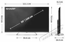 SHARP 50JP7265E 126cm-es 4K Ultra HD QLED MiniLED Google TV Harman Kardon hangsz&oacute;r&oacute;kkal Telev&iacute;zi&oacute;k - LED telev&iacute;zi&oacute; - UHD 4K felbont&aacute;s&uacute; - 531440
