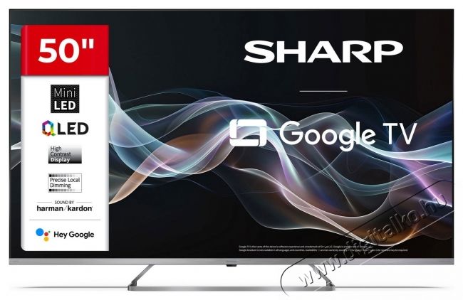 SHARP 50JP7265E 126cm-es 4K Ultra HD QLED MiniLED Google TV Harman Kardon hangsz&oacute;r&oacute;kkal Telev&iacute;zi&oacute;k - LED telev&iacute;zi&oacute; - UHD 4K felbont&aacute;s&uacute; - 531440