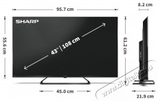 SHARP 43HP6265E 108cm-es 4K Ultra HD QLED Google TV Telev&iacute;zi&oacute;k - LED telev&iacute;zi&oacute; - UHD 4K felbont&aacute;s&uacute; - 530960