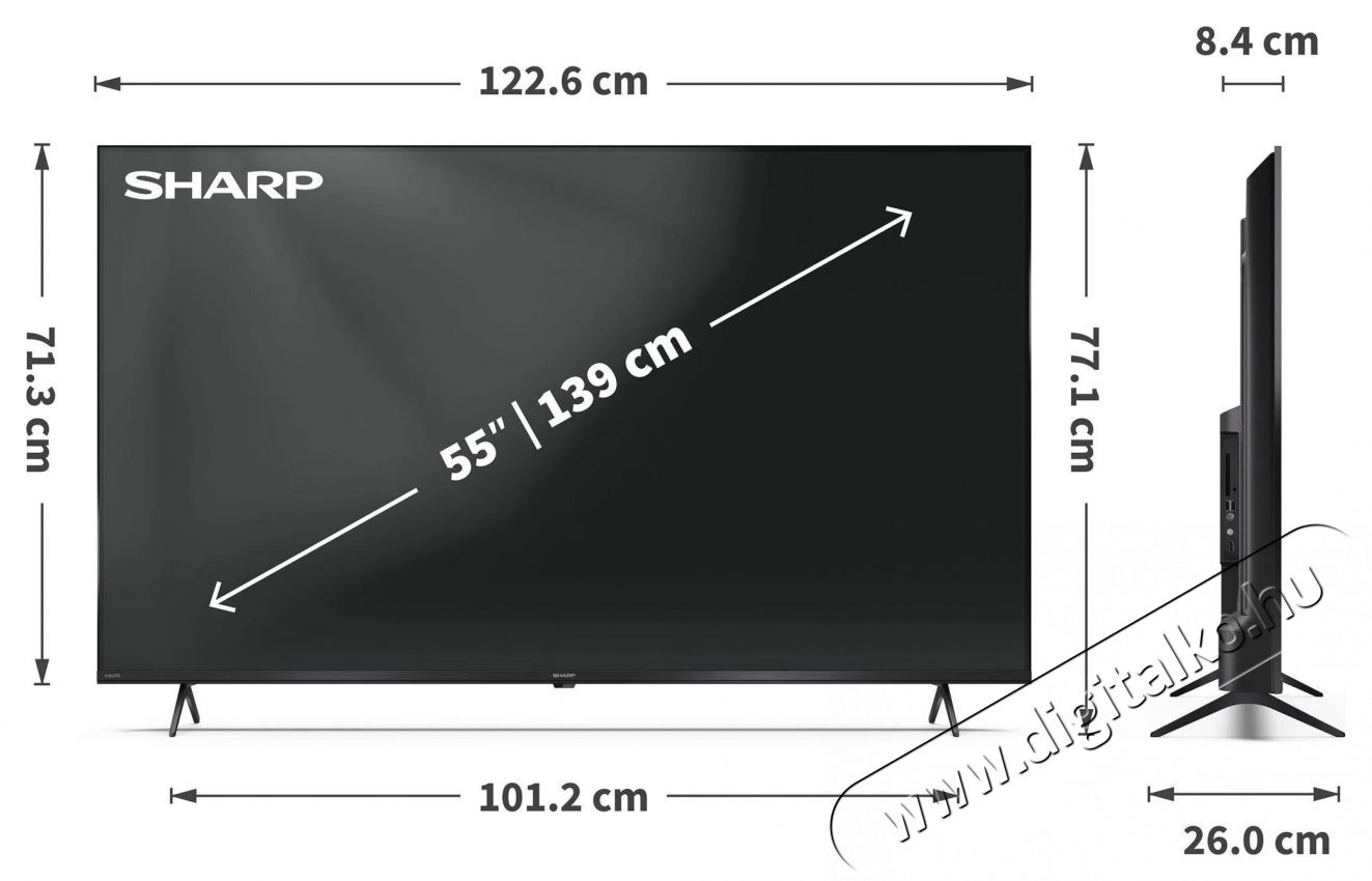 SHARP 50HP6265E 126cm-es 4K Ultra HD QLED Google TV Telev&iacute;zi&oacute;k - LED telev&iacute;zi&oacute; - UHD 4K felbont&aacute;s&uacute; - 530962