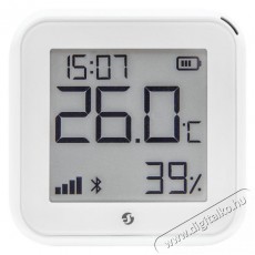 SHELLY Gen3 H&T – elemes hőmérséklet- és páratartalom-érzékelő kijelzővel, Wi-Fi, fehér Háztartás / Otthon / Kültér - Lakásfelszerelés - Hőmérő / barométer - 519741