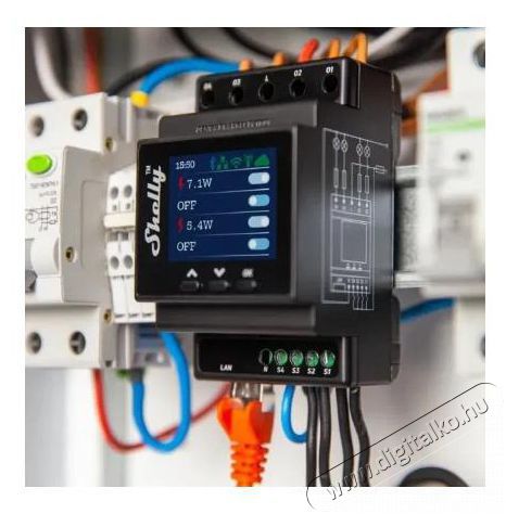 SHELLY Pro 4PM, 4-szeres kapcsol&oacute;modul DIN-s&iacute;nre, LAN, WiFi, Bluetooth &Uacute;jdons&aacute;gok - &Uacute;j term&eacute;kek - 521488
