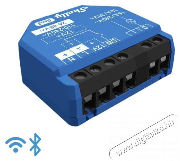 SHELLY Gen3 1, kapcsol&oacute;modul, WiFi H&aacute;ztart&aacute;s / Otthon / K&uuml;lt&eacute;r - Okos otthon - Kieg&eacute;sz&iacute;tő - 521461