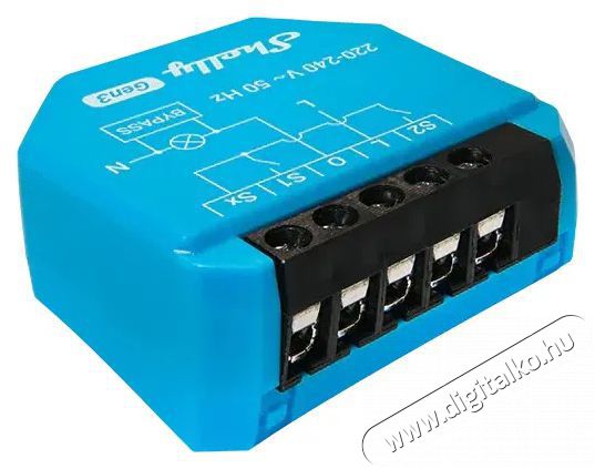 SHELLY Gen3 kapcsol&oacute;modul, nullavezető n&eacute;lk&uuml;l műk&ouml;dő, Wi-Fi H&aacute;ztart&aacute;s / Otthon / K&uuml;lt&eacute;r - Okos otthon - Kieg&eacute;sz&iacute;tő - 521467