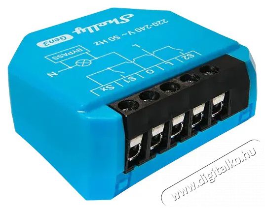 SHELLY Gen3 kapcsol&oacute;modul, nullavezető n&eacute;lk&uuml;l műk&ouml;dő, Wi-Fi H&aacute;ztart&aacute;s / Otthon / K&uuml;lt&eacute;r - Okos otthon - Kieg&eacute;sz&iacute;tő - 521467