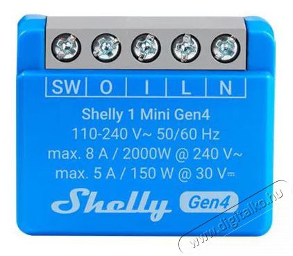 SHELLY Gen4 1 Mini, kapcsol&oacute; modul, Wi-Fi H&aacute;ztart&aacute;s / Otthon / K&uuml;lt&eacute;r - Okos otthon - Kieg&eacute;sz&iacute;tő - 521468