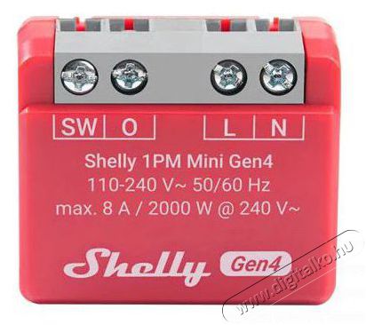 SHELLY Gen4 1PM Mini, kapcsol&oacute; modul, Wi-Fi H&aacute;ztart&aacute;s / Otthon / K&uuml;lt&eacute;r - Okos otthon - Kieg&eacute;sz&iacute;tő - 521470