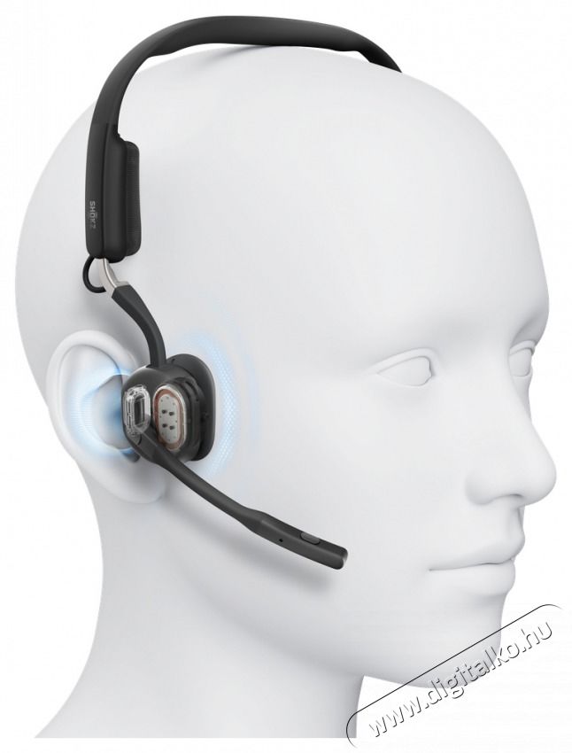 Shokz Openmeet fekete vezet&eacute;k n&eacute;lk&uuml;li Open-Ear headset Mobil / Kommunik&aacute;ci&oacute; / Smart - Mobiltelefon kieg&eacute;sz&iacute;tő / tok - Headset - 514478