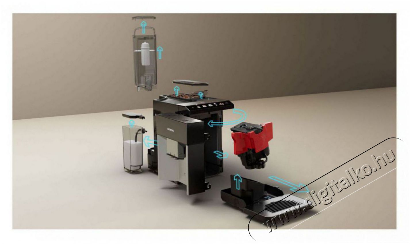 Siemens TQ513R01 fekete automata k&aacute;v&eacute;főző Konyhai term&eacute;kek - K&aacute;v&eacute;főző / k&aacute;v&eacute;&ouml;rlő / kieg&eacute;sz&iacute;tő - Automata k&aacute;v&eacute;főző - 502021