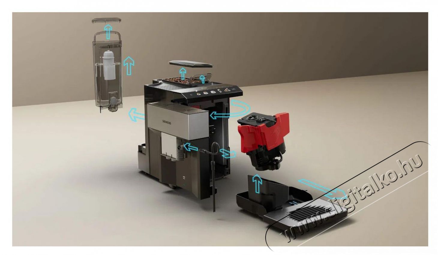 Siemens TP516RX3 EQ500 classic Konyhai term&eacute;kek - K&aacute;v&eacute;főző / k&aacute;v&eacute;&ouml;rlő / kieg&eacute;sz&iacute;tő - Automata k&aacute;v&eacute;főző - 512851