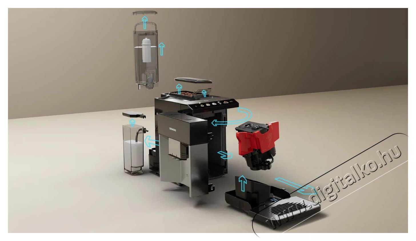 Siemens TQ517R03 EQ500 integral Konyhai term&eacute;kek - K&aacute;v&eacute;főző / k&aacute;v&eacute;&ouml;rlő / kieg&eacute;sz&iacute;tő - Automata k&aacute;v&eacute;főző - 512843