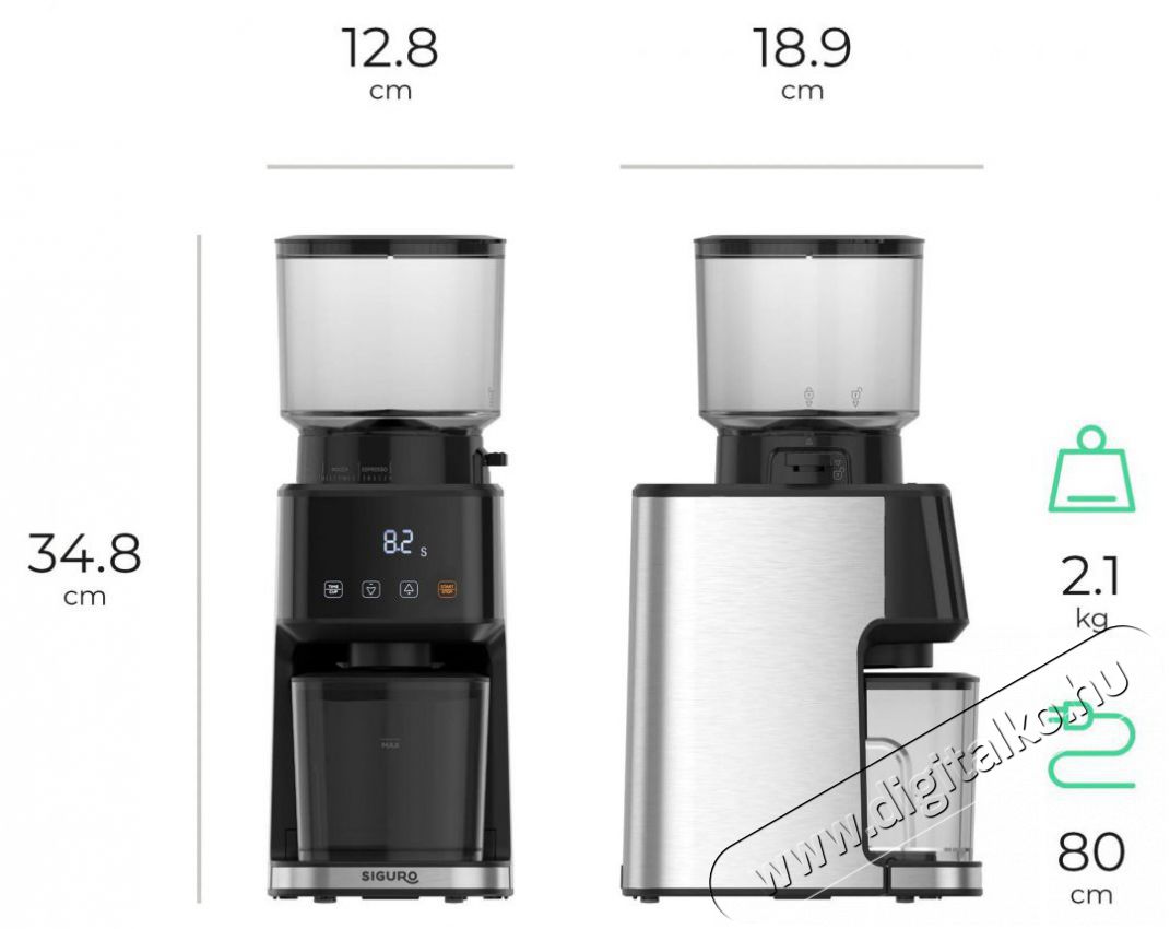 Siguro GR-K630SU Inneo k&aacute;v&eacute;dar&aacute;l&oacute; Konyhai term&eacute;kek - K&aacute;v&eacute;főző / k&aacute;v&eacute;&ouml;rlő / kieg&eacute;sz&iacute;tő - K&aacute;v&eacute;dar&aacute;l&oacute; / őrlő - 494843