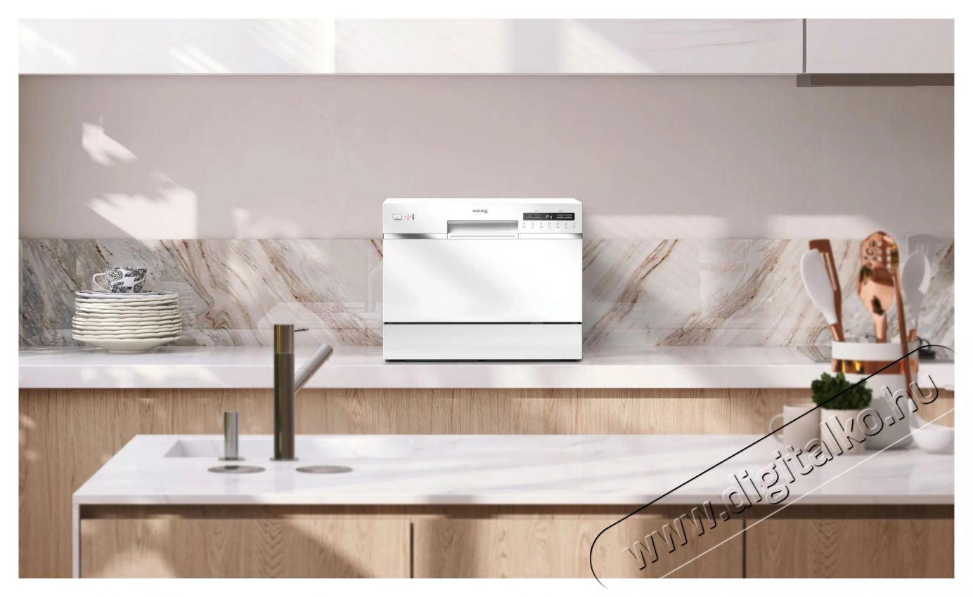 Siguro SGR-DW-T501W Efficlean Mosogat&oacute;g&eacute;p Konyhai term&eacute;kek - Mosogat&oacute;g&eacute;p - Norm&aacute;l (60cm) szabadon&aacute;ll&oacute; mosogat&oacute;g&eacute;p - 500784