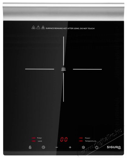 Siguro IC-G180B Smart Cook Pro Solo Konyhai term&eacute;kek - S&uuml;tő-főzőlap, tűzhely (szabadon&aacute;ll&oacute;) - Indukci&oacute;s főzőlap (szabadon&aacute;ll&oacute;) - 504568