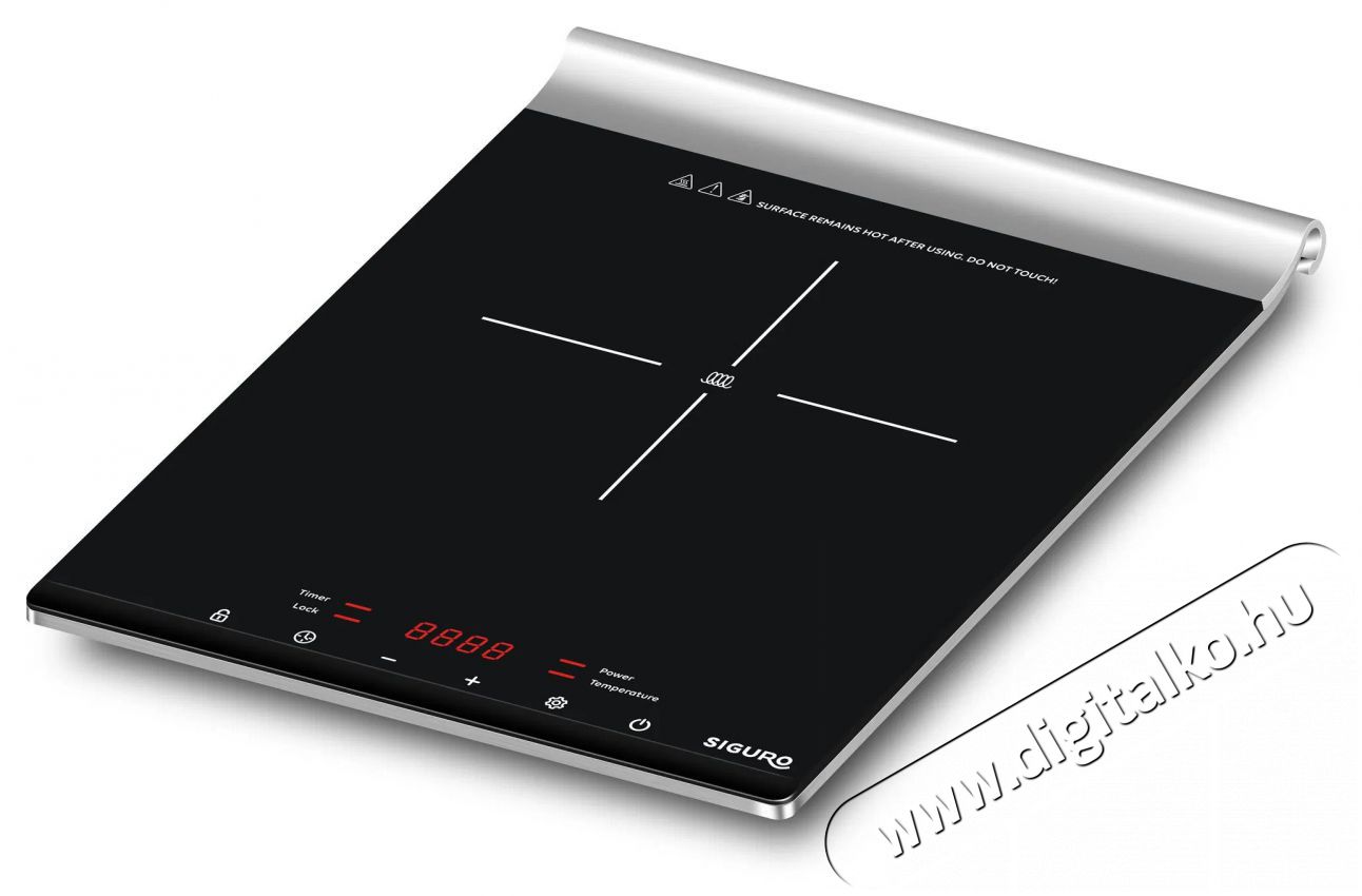 Siguro IC-G180B Smart Cook Pro Solo Konyhai term&eacute;kek - S&uuml;tő-főzőlap, tűzhely (szabadon&aacute;ll&oacute;) - Indukci&oacute;s főzőlap (szabadon&aacute;ll&oacute;) - 504568