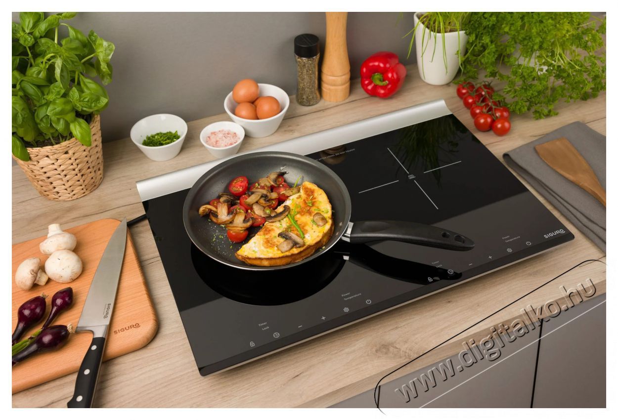 Siguro IC-K310B Smart Cook Pro Horizontal Konyhai term&eacute;kek - S&uuml;tő-főzőlap, tűzhely (szabadon&aacute;ll&oacute;) - Indukci&oacute;s főzőlap (szabadon&aacute;ll&oacute;) - 504569