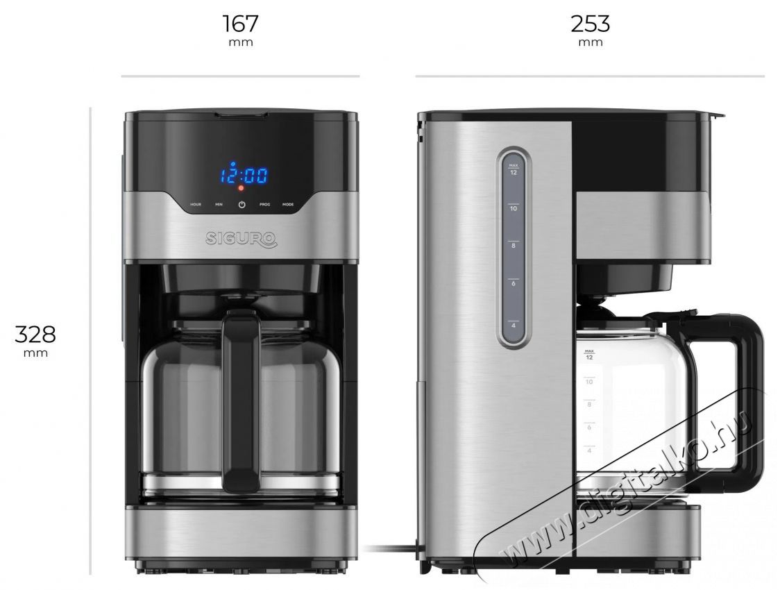 Siguro CM-G650SS Coffee Time Konyhai term&eacute;kek - K&aacute;v&eacute;főző / k&aacute;v&eacute;&ouml;rlő / kieg&eacute;sz&iacute;tő - Filteres k&aacute;v&eacute;főző - 503650
