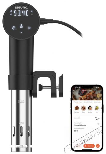 Siguro SV-R850B Tenderino WiFi/BT Konyhai term&eacute;kek - Konyhai kisg&eacute;p (s&uuml;t&eacute;s / főz&eacute;s / hűt&eacute;s / &eacute;telk&eacute;sz&iacute;t&eacute;s) - Sous Vide főző - 504575