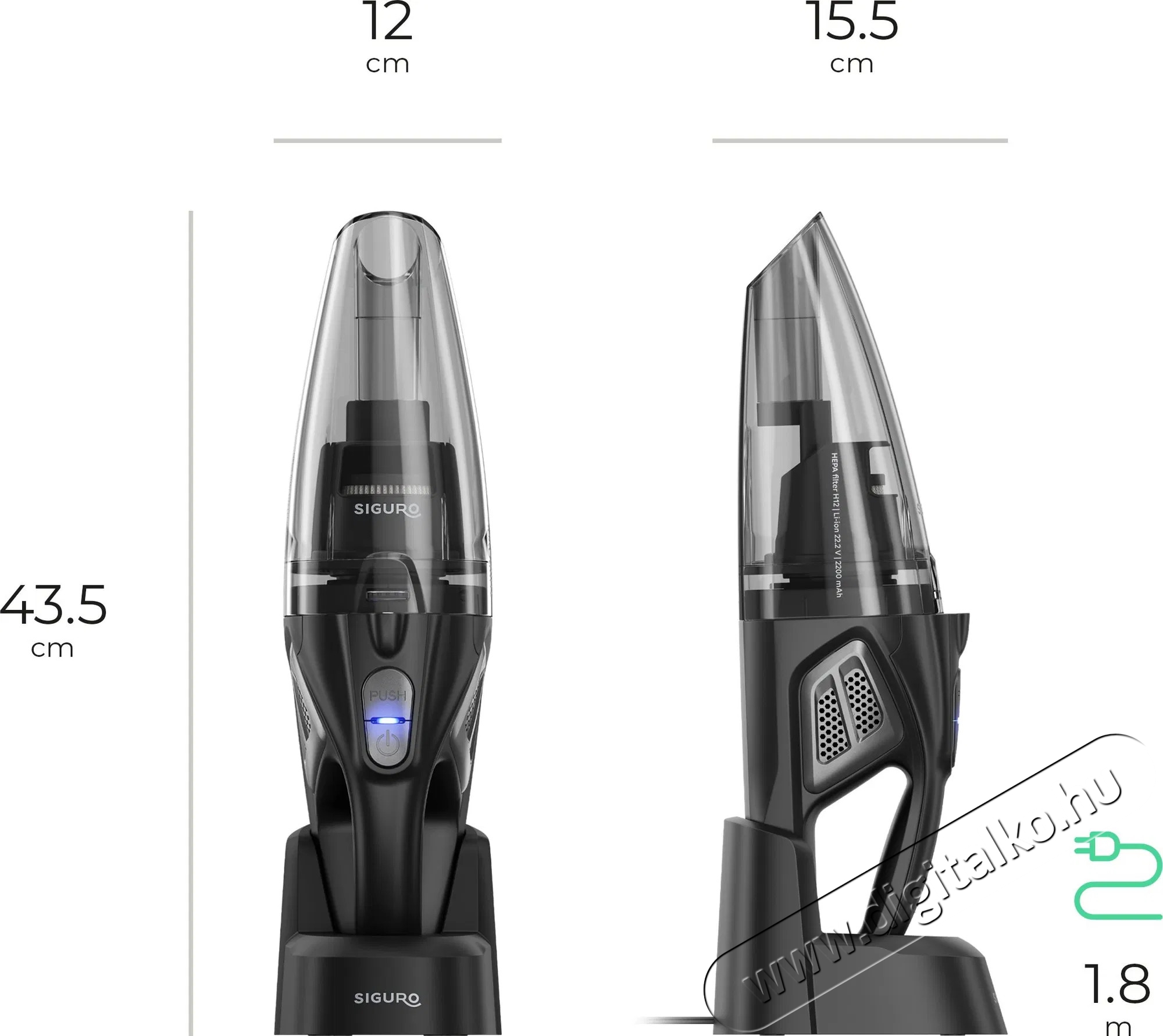Siguro VH-Q610B TURBOVac 22,2 V Wet&Dry Pro H&aacute;ztart&aacute;s / Otthon / K&uuml;lt&eacute;r - Porsz&iacute;v&oacute; / takar&iacute;t&oacute;g&eacute;p - Morzsaporsz&iacute;v&oacute; - 503647