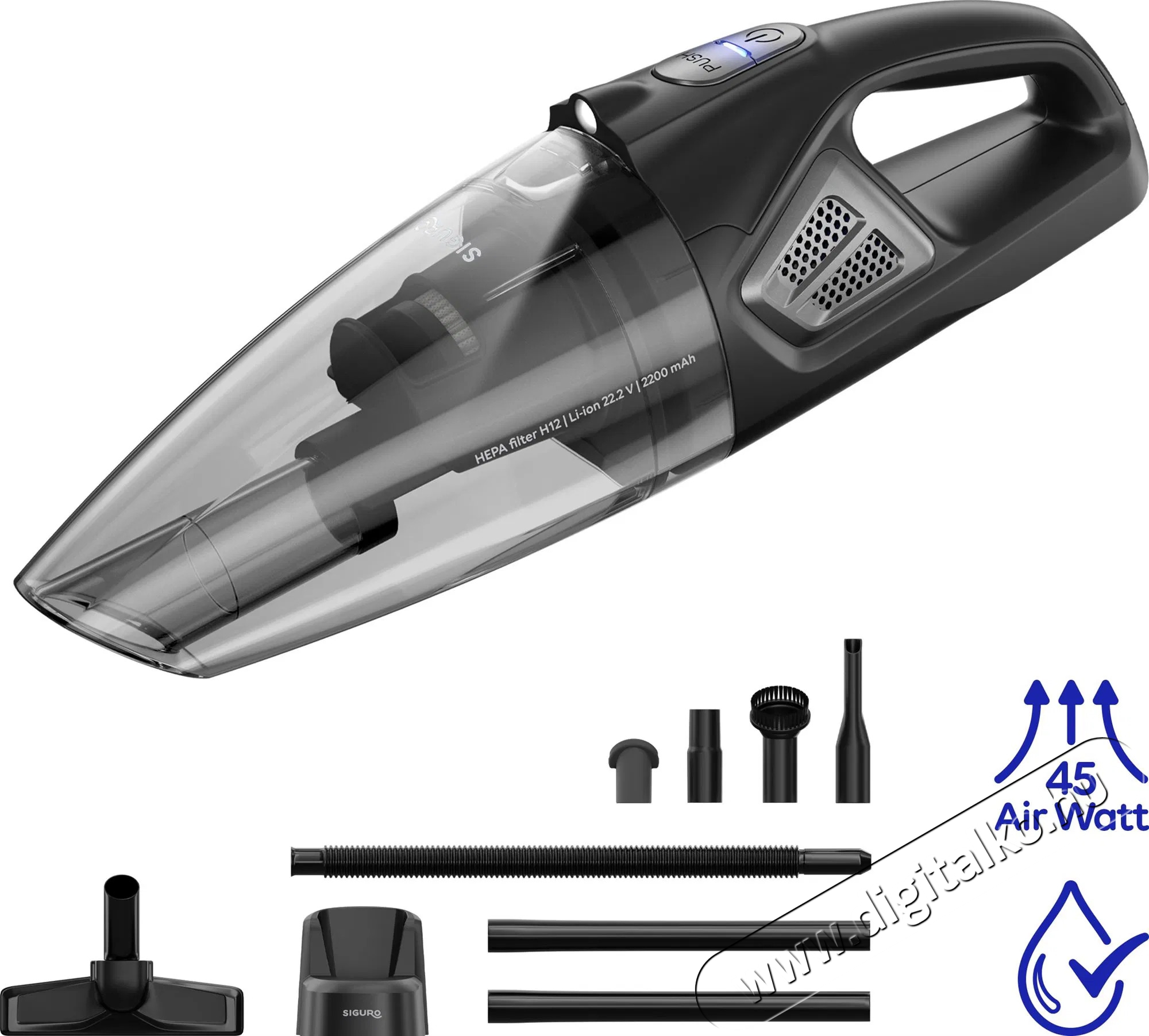 Siguro VH-Q610B TURBOVac 22,2 V Wet&Dry Pro H&aacute;ztart&aacute;s / Otthon / K&uuml;lt&eacute;r - Porsz&iacute;v&oacute; / takar&iacute;t&oacute;g&eacute;p - Morzsaporsz&iacute;v&oacute; - 503647