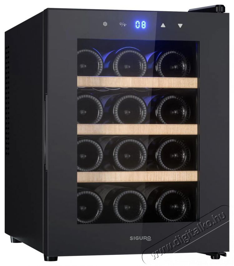 Siguro WC-F121B Wine Touch Konyhai term&eacute;kek - Hűtő, fagyaszt&oacute; (szabadon&aacute;ll&oacute;) - Borhűtő - 504580
