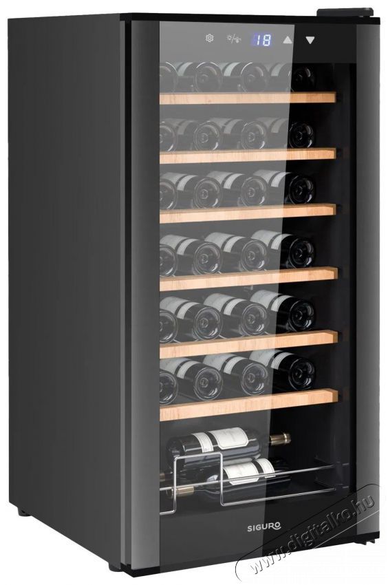 Siguro WC-G282B Wine Cellar Konyhai term&eacute;kek - Hűtő, fagyaszt&oacute; (szabadon&aacute;ll&oacute;) - Borhűtő - 504581