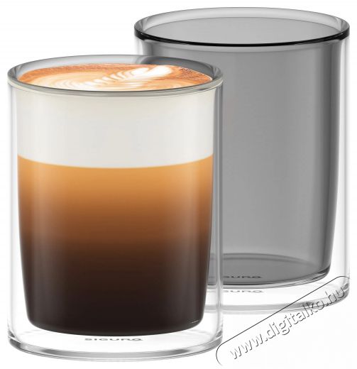 Siguro Elegance duplafal&uacute;, 260 ml, 2 darab Konyhai term&eacute;kek - K&aacute;v&eacute;főző / k&aacute;v&eacute;&ouml;rlő / kieg&eacute;sz&iacute;tő - K&aacute;v&eacute;s poh&aacute;r / cs&eacute;sze - 504921