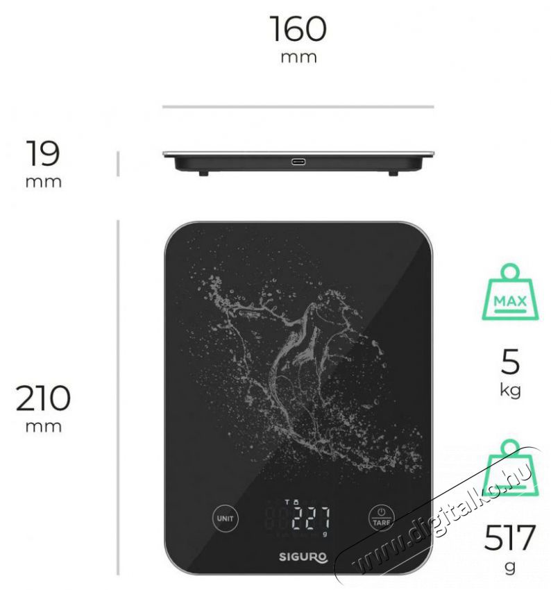 Siguro SC-K420B Waterproof Konyhai term&eacute;kek - Konyhai m&eacute;rleg - 504904