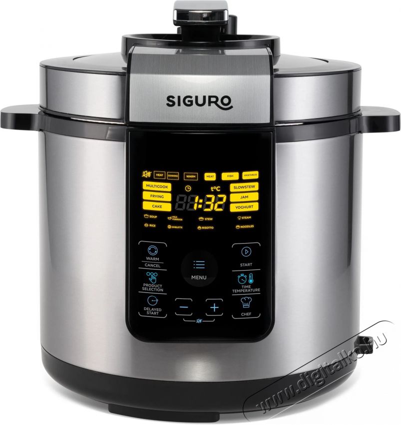 Siguro MP-S600SS Multi Chef kukta Konyhai term&eacute;kek - Konyhai kisg&eacute;p (s&uuml;t&eacute;s / főz&eacute;s / hűt&eacute;s / &eacute;telk&eacute;sz&iacute;t&eacute;s) - L&eacute;gkever&eacute;ses főzőg&eacute;p / elektromos kukta / multifunkci&oacute;s s&uuml;tő - 504878