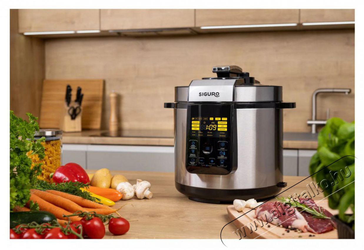 Siguro MP-S600SS Multi Chef kukta Konyhai term&eacute;kek - Konyhai kisg&eacute;p (s&uuml;t&eacute;s / főz&eacute;s / hűt&eacute;s / &eacute;telk&eacute;sz&iacute;t&eacute;s) - L&eacute;gkever&eacute;ses főzőg&eacute;p / elektromos kukta / multifunkci&oacute;s s&uuml;tő - 504878